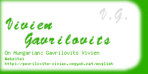 vivien gavrilovits business card